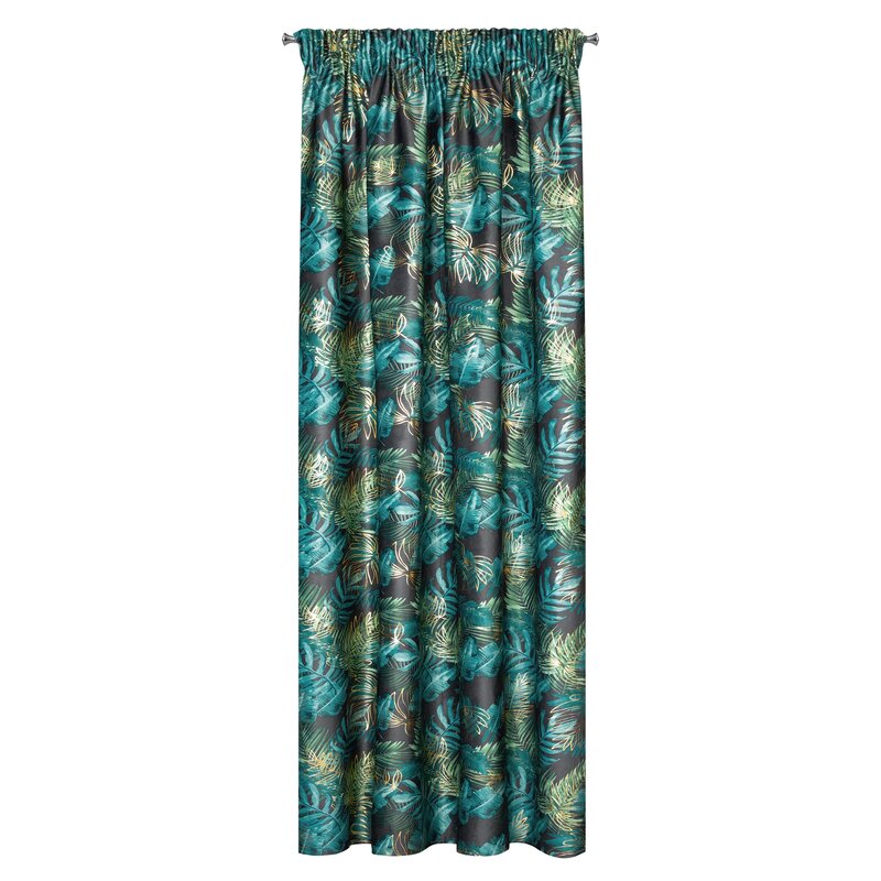 Zasłona gotowa Davos czarna 140 x 270 cm – zaciemnia i zdobi