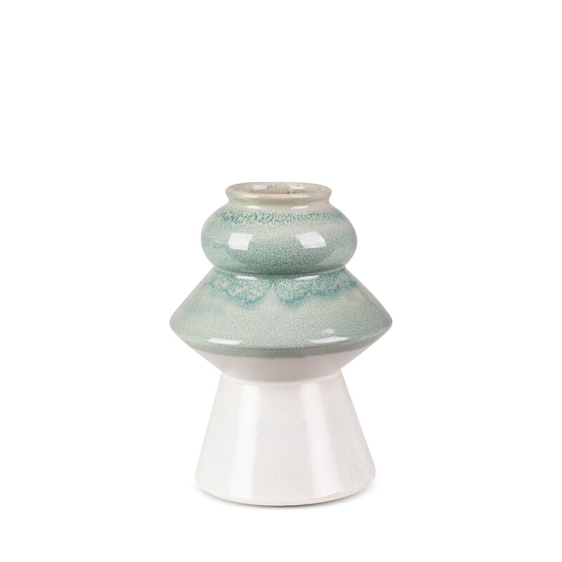 Wazon ceramiczny Liana kremowy fi 17 x 23 cm – na susze i kwiaty
