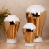 Wazon ceramiczny TALA (03) biały fi 27 x 47 cm – na suszone kwiaty