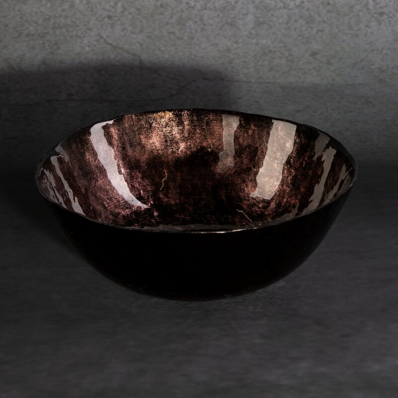 Szklana patera Pati brązowa 22 x 8 cm – doda blasku wnętrzu