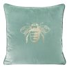 Poszewka dekoracyjna z welwetu miętowa 45 x 45 cm – dodatek do sofy