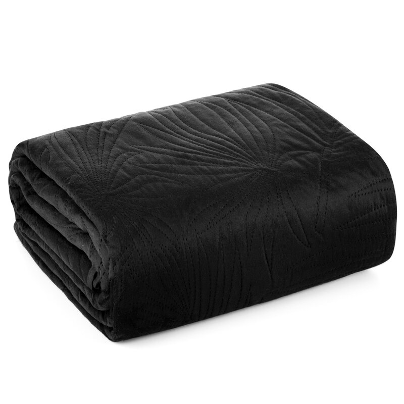 Narzuta Velvet D91 czarna 170 x 210 cm – otuli luksusem