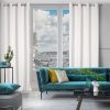 Zasłona gotowa welwet LILI biała 140 x 250 cm – zaciemniająca i elegancka