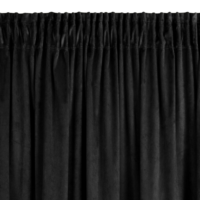 ZASŁONA GOTOWA PIERRE NA TAŚMIE 140 X 300 CM CZARNY