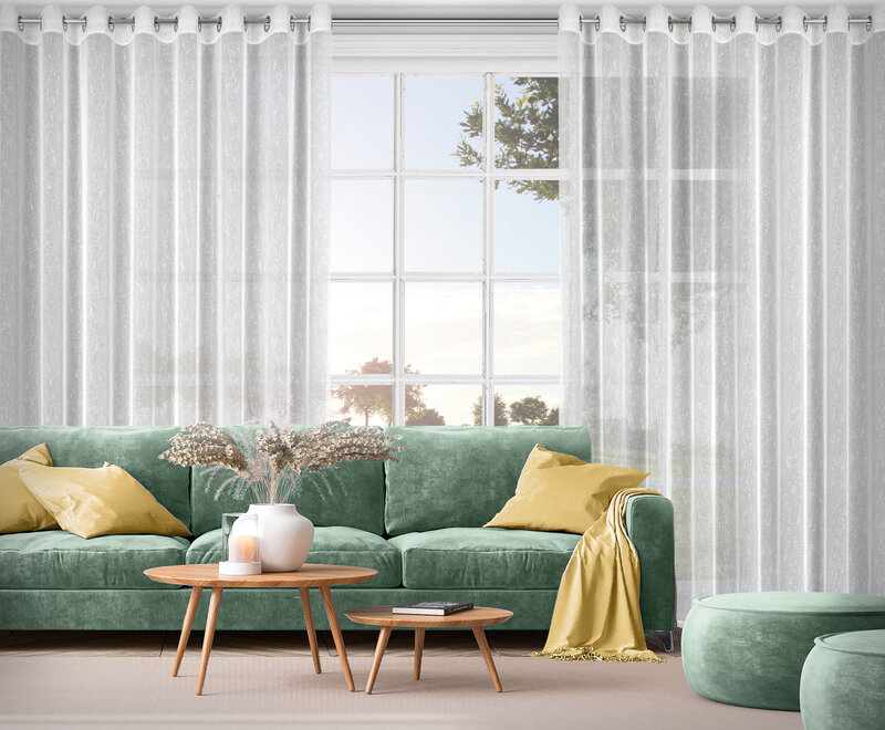 Firana gotowa Kelly biały 300 x 250 cm – rozprasza światło