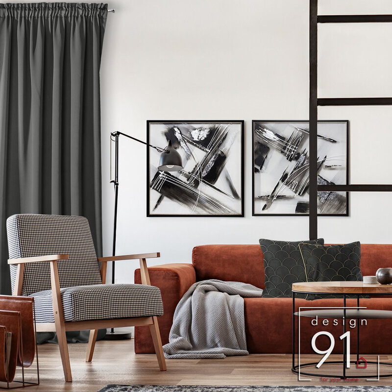 Zasłona gotowa grafitowa 140 x 270 cm – zaciemniająca sypialnię
