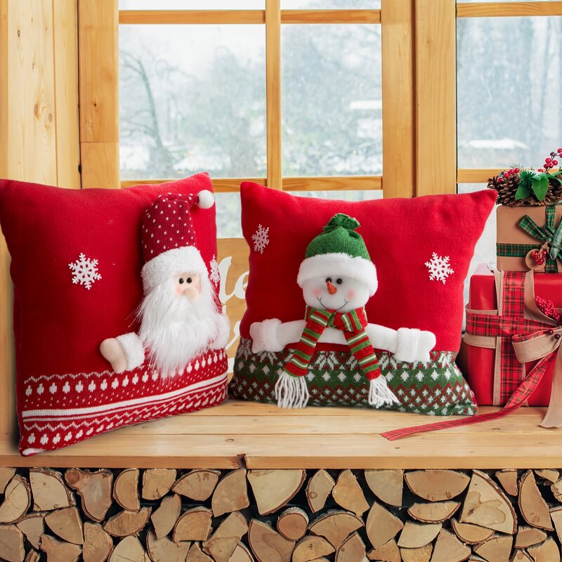 ŚWIĄTECZNA POSZEWKA SANTA 40 X 40 CM CZERWONY