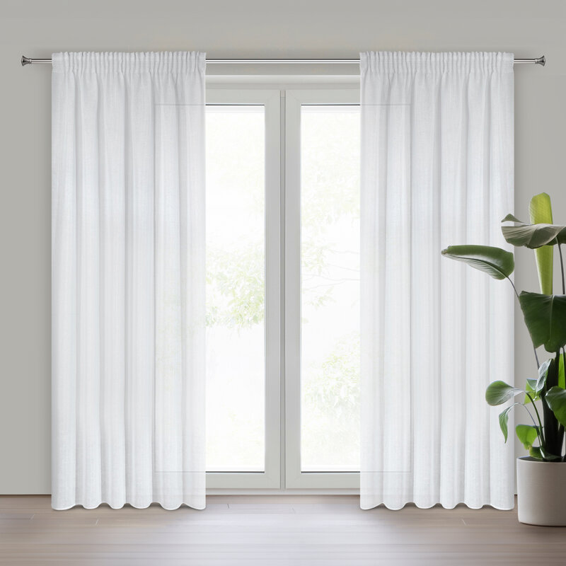 Firana gotowa Viola biała 140 x 270 cm – rozjaśnia wnętrze