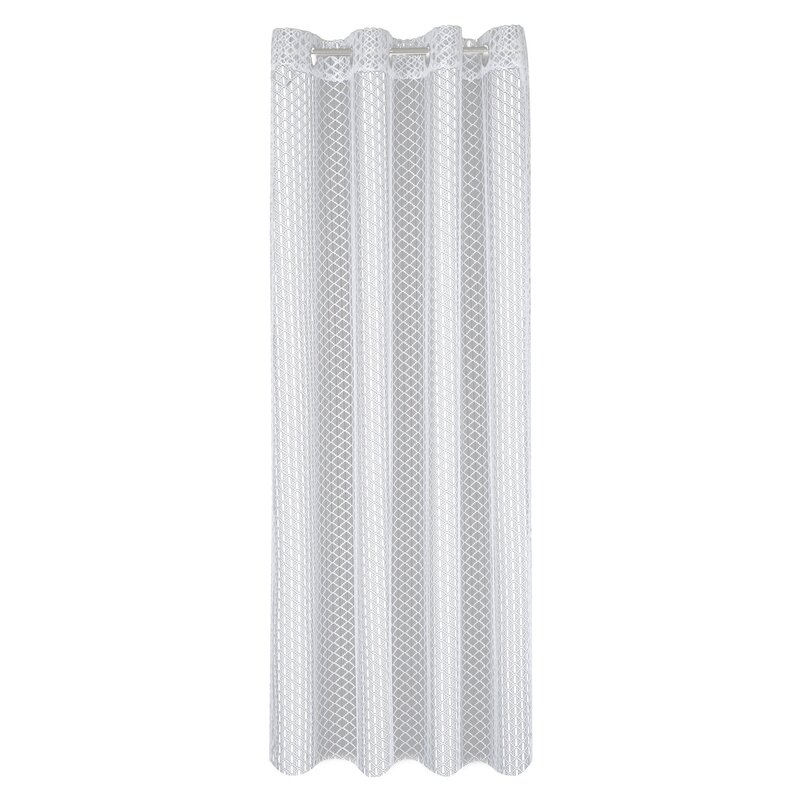 Firana gotowa Aiden biała 140 X 250 CM – nowoczesna siateczka