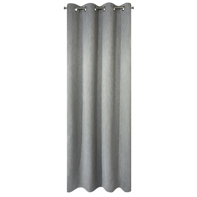 Zasłona gotowa Rossie stalowa 135 x 250 cm – zaciemniająca sypialnię