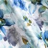 Zasłona gotowa LILLIE kremowa 140 X 250 CM – miękki welwet, wzór kwiatowy