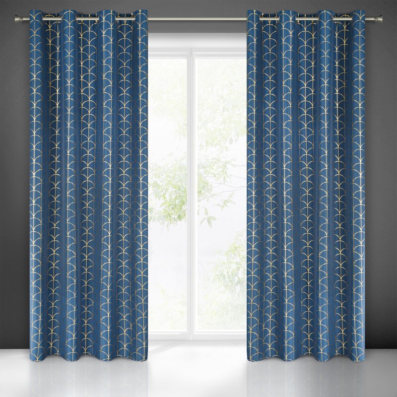 ZASŁONA GOTOWA CANDE 140 X 250 CM GRANATOWY