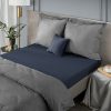 Prześcieradło z gumką jersey granatowe 90 x 200 x 25 cm – idealne do spania
