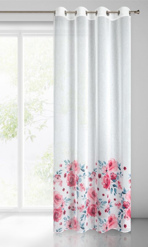 Zasłona gotowa Carla biała 140 x 250 cm – rozprasza światło