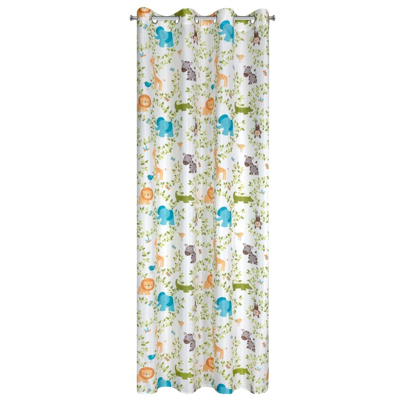 ZASŁONA GOTOWA JUNGLE 140 X 250 CM BIAŁY
