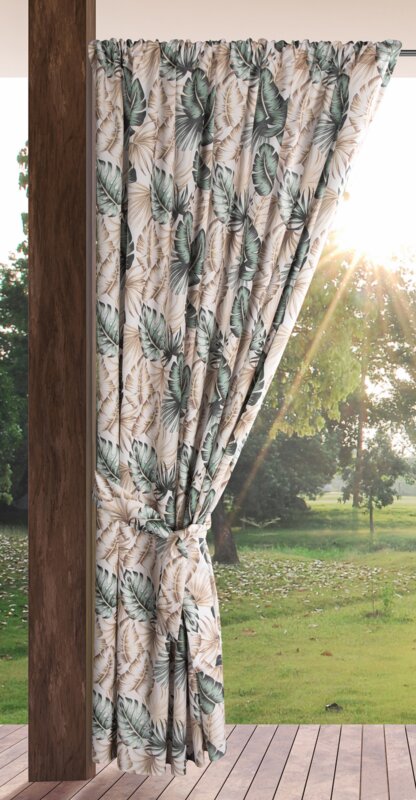 Zasłona gotowa Garden 7 beżowa 155 x 200 cm – ochrona przed wiatrem