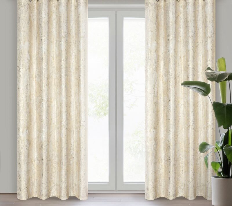 Zasłona gotowa Malia kremowa 140 x 250 cm – wprowadza blask