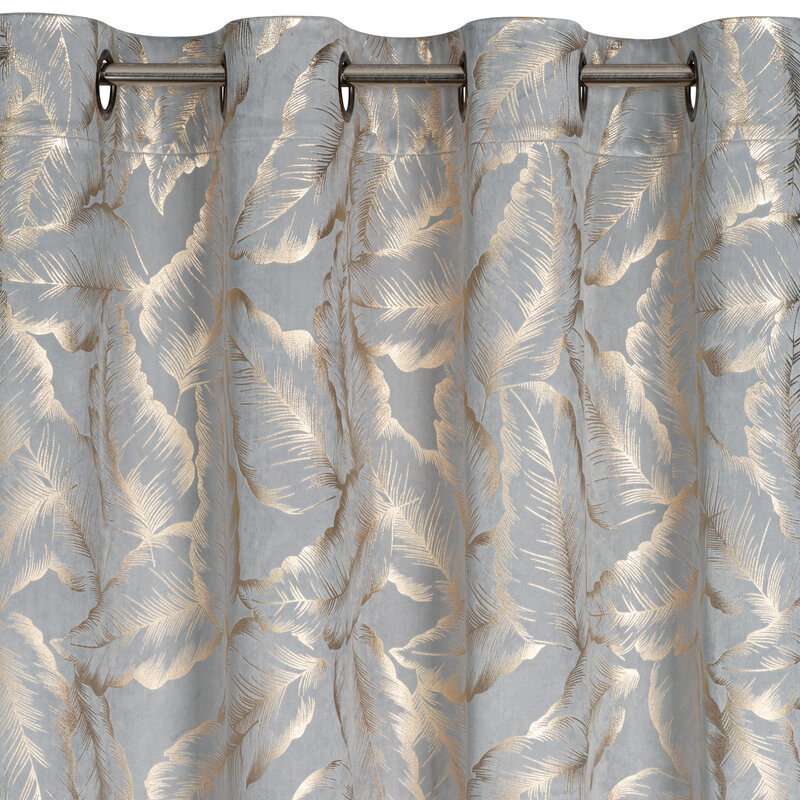 Zasłona gotowa Milena srebrna 140 x 250 cm – luksusowy blask