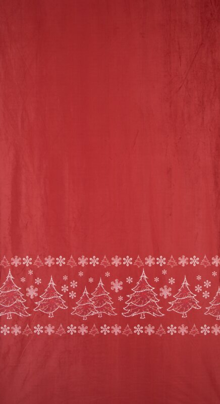 ZASŁONA ŚWIATECZNA RUBI 140 X 250 CM CZERWONY