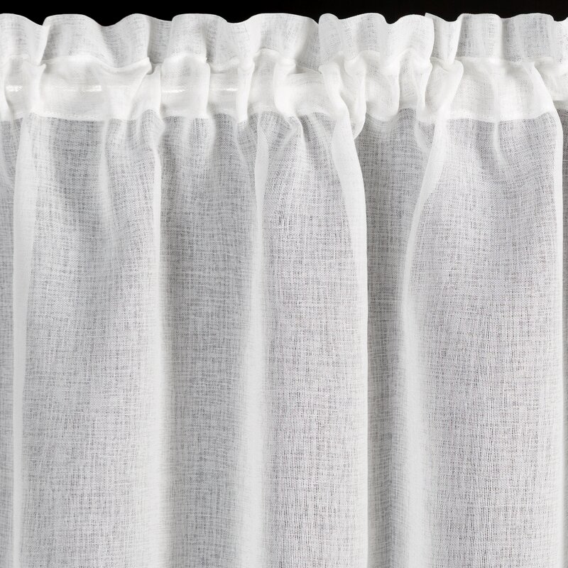 Zasłona świąteczna BIAŁA 150x90 cm – gotowa do zawieszenia