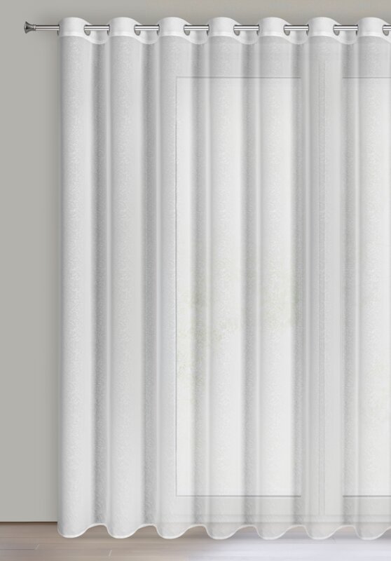 Firana gotowa Tulsa biały 350 x 250 cm – optycznie powiększa