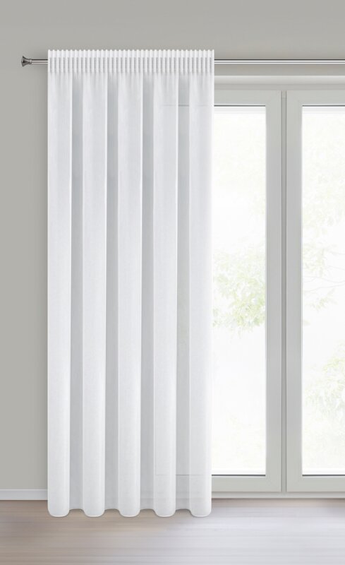 Firana gotowa Dalia biała 140 x 270 cm – rozprasza światło