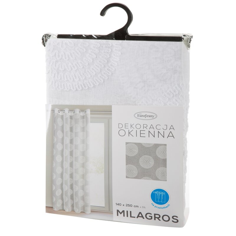 FIRANA GOTOWA MILAGROS 140 X 250 CM BIAŁY