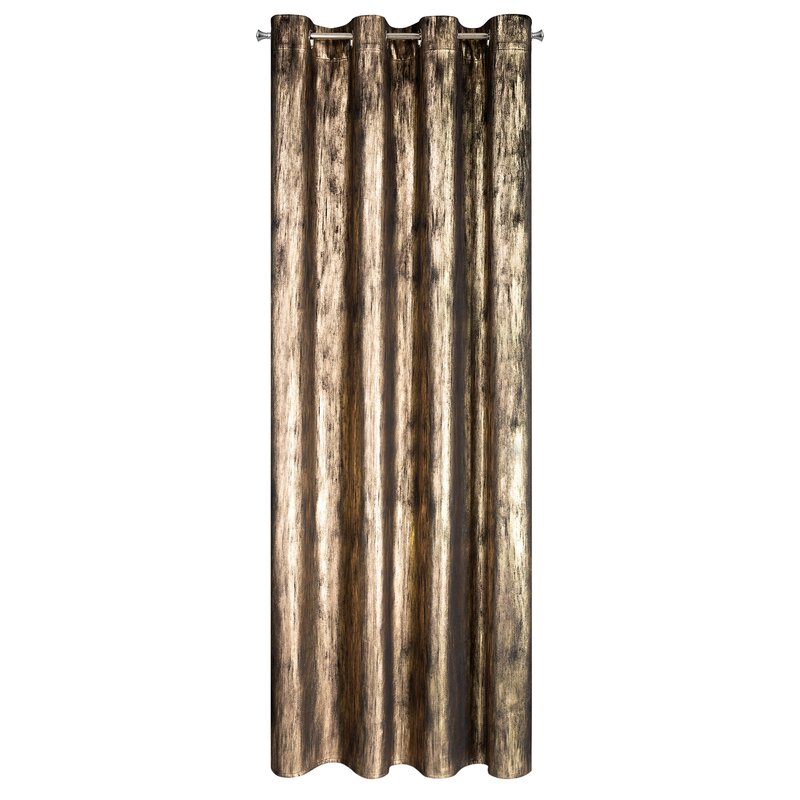 Zasłona gotowa Emila czarna 140 X 250 cm – welwetowa, z błyszczącym wzorem