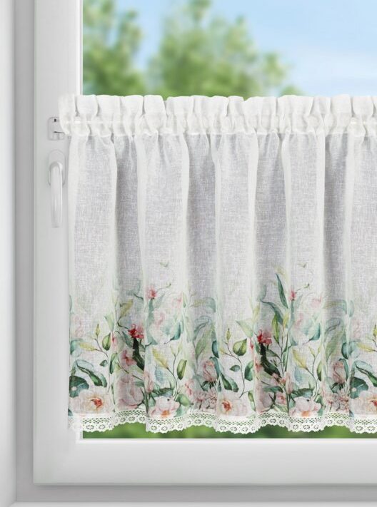 Firana gotowa Estera biała 150 x 60 cm – rozjaśnia wnętrze