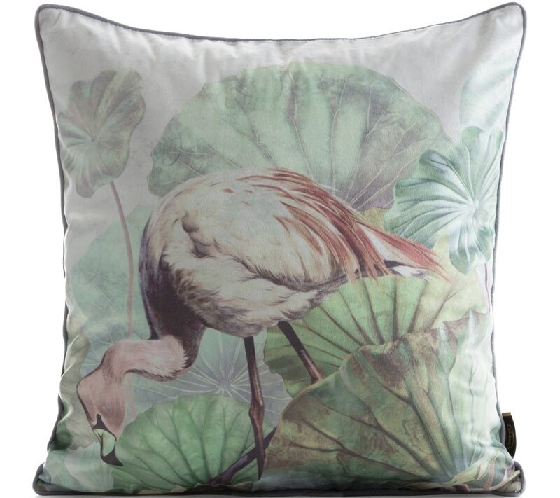 Poszewka velvet zielona 45 x 45 cm – wprowadza egzotykę