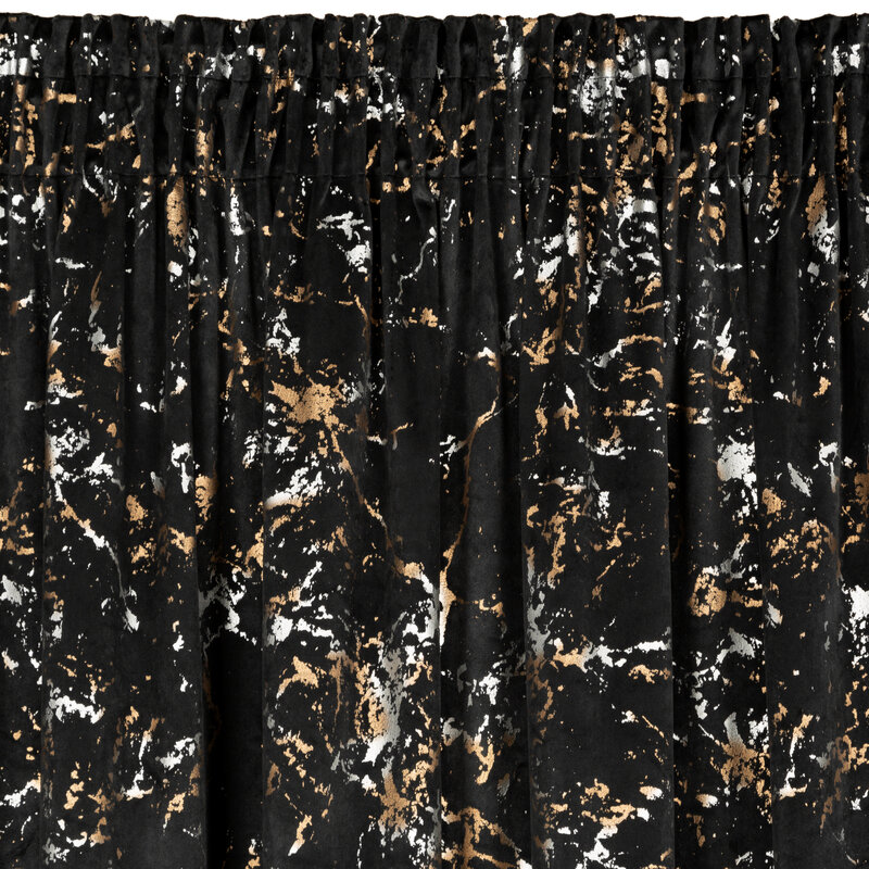Zasłona gotowa Dori czarna 140 x 270 cm – zaciemniająca i stylowa