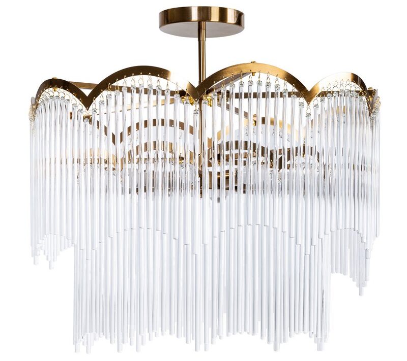 Lampa wisząca Salma biała O 60 x 55 cm – rozświetli wnętrze
