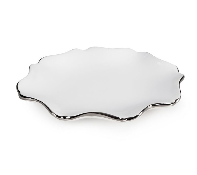 Patera ceramiczna Auren (03) biała 20 X 15 X 3 CM – na drobne dekoracje