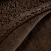 Koc flanelowy ciemnobrązowy 200 x 220 cm – otula miękkością