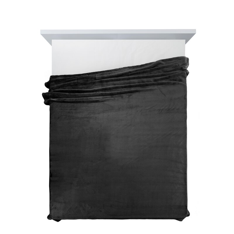 Koc flano D91 Cindy5 czarny 150 x 200 cm – otula ciepłem