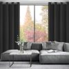 ZASŁONA GOTOWA ADARI 140 X 250 CM CZARNY