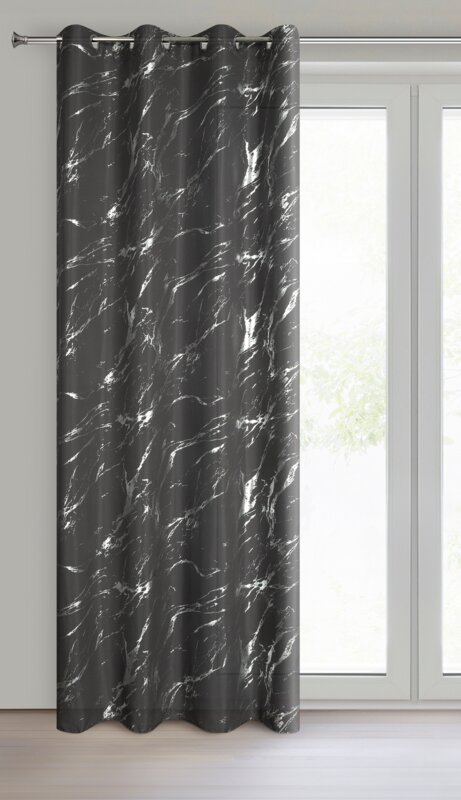 Zasłona gotowa Lani stalowa 140 x 250 cm – zaciemniająca i stylowa