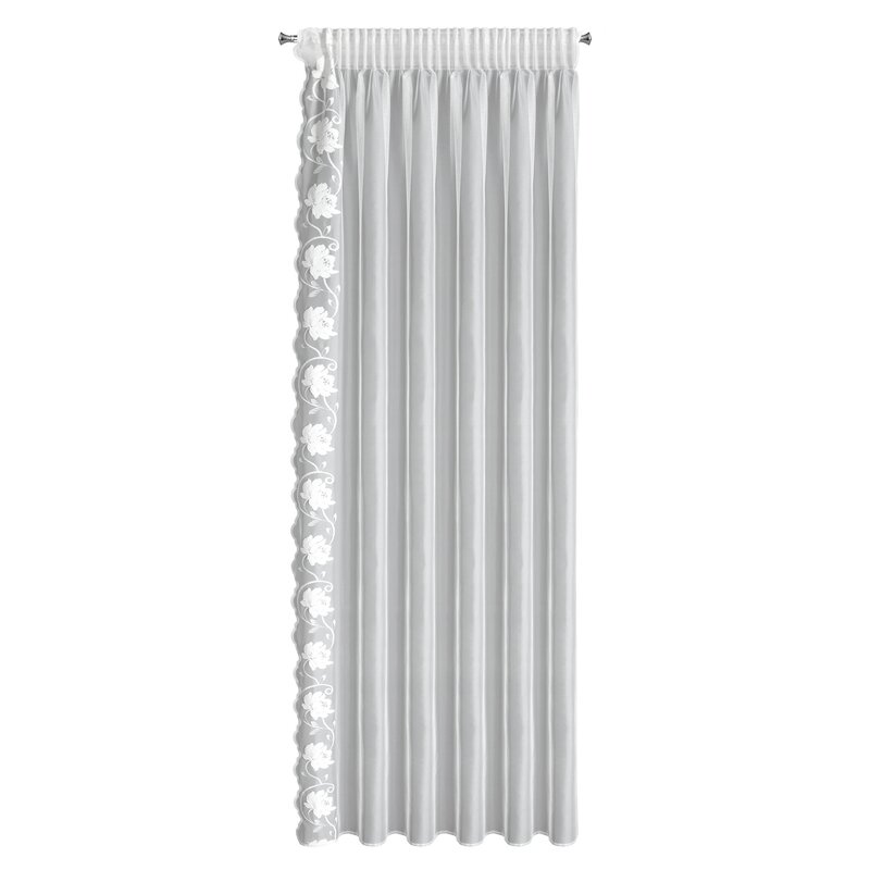 Firana gotowa biała 140 x 270 cm – rozświetla wnętrze