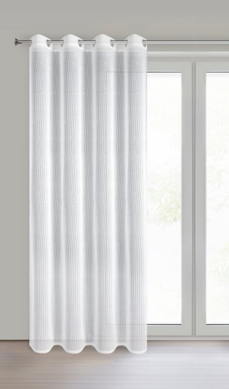 Firana gotowa biała 140 x 250 cm – rozjaśnia wnętrze