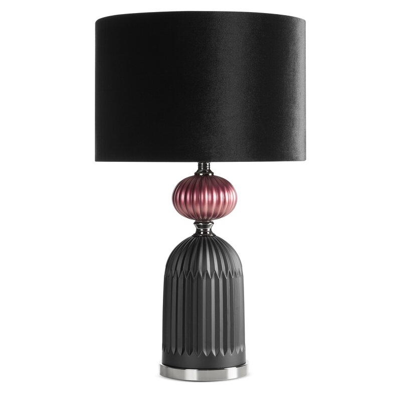 Lampa stołowa GIANA czarna O 46 x 78 cm – stworzy nastrój