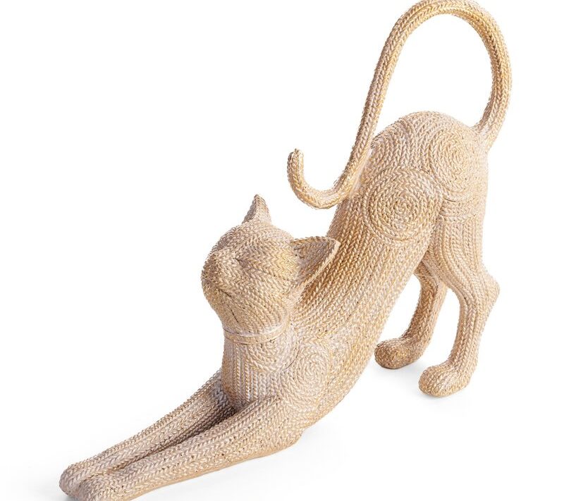Figurka ceramiczna Valeri złota 32 x 8 x 25 cm – subtelna dekoracja
