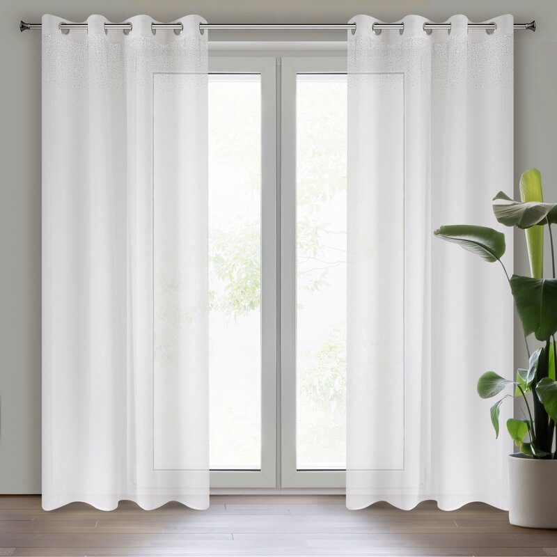 Zasłona gotowa Madlen biała 140 x 250 cm – rozświetla wnętrze