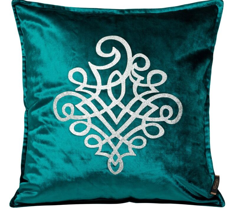 Poszewka velvet Royal 3 ciemnoturkusowa 45 x 45 cm – doda luksusu