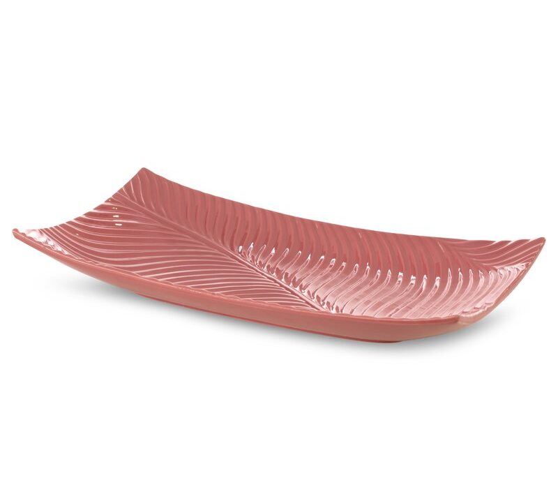 Naczynie dekoracyjne Sena pudrowy róż 45 x 25 x 8 cm – ozdoba stołu