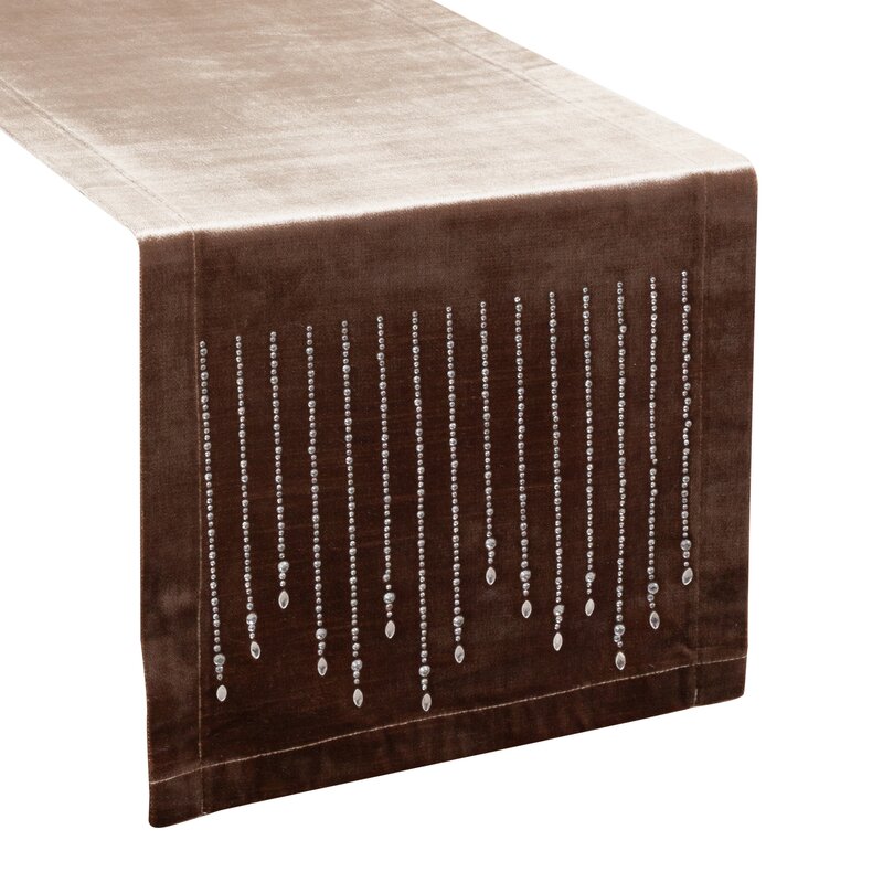 OBRUS ROYAL 3 35 X 220 CM CIEMNOBEŻOWY
