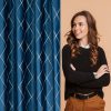 Zasłona dekoracyjna Pierre Cardin Margo granatowa 140 X 250 cm – aksamitna w dotyku