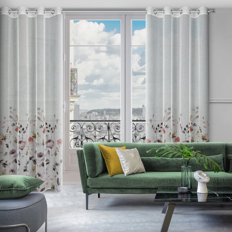 Zasłona gotowa biała 140 x 250 cm – rozprasza światło