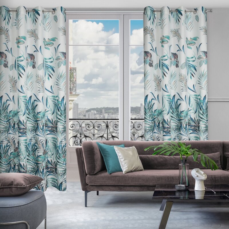 Zasłona gotowa D91 Pilar granatowa 140 x 250 cm – wprowadza świeżość