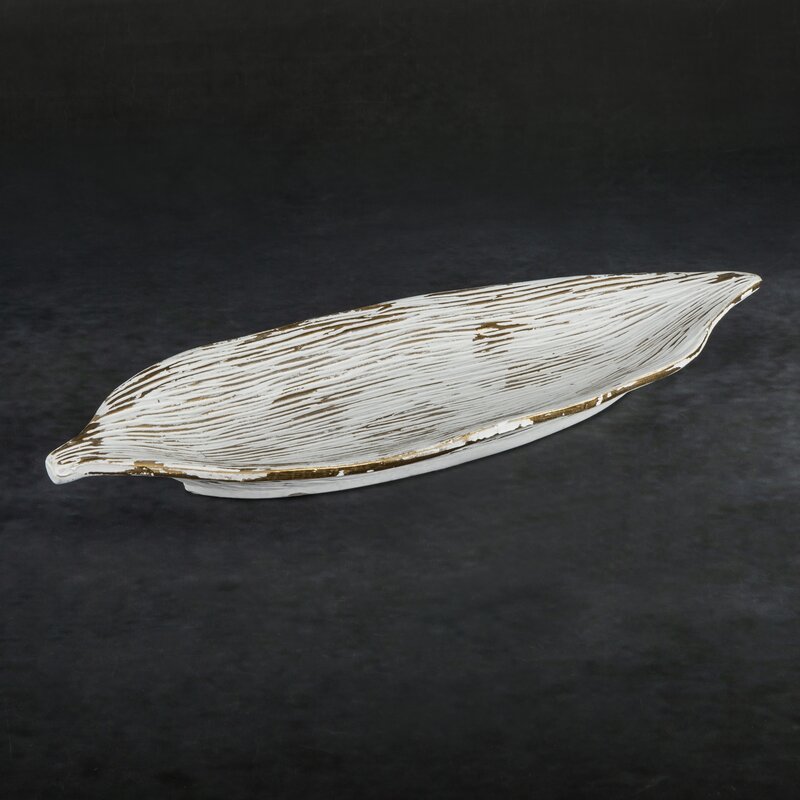 PATERA DEKORACYJNA ANISA (02) 43 X 16 X 3 CM BIAŁY
