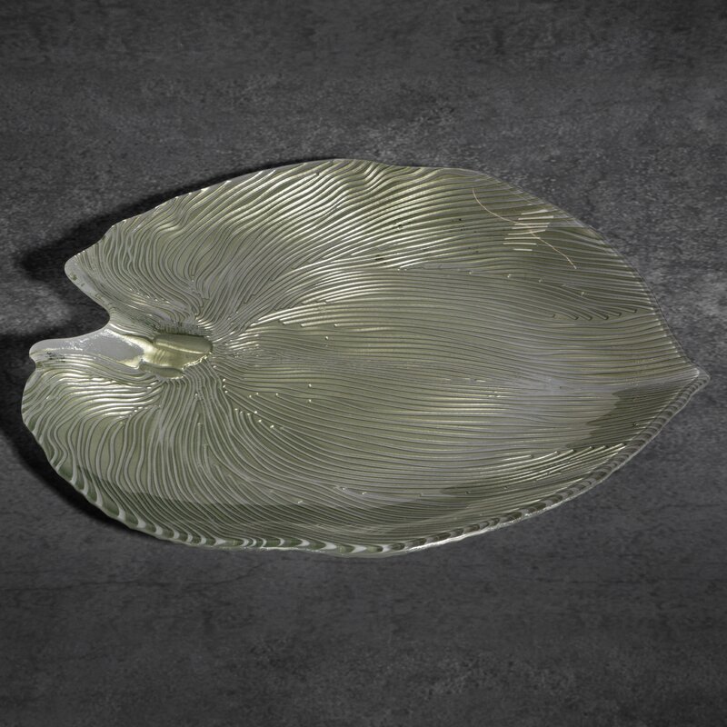 Patera szklana TC/MONTE/PAT/3 zielona 38x34x4 cm – idealna na owoce
